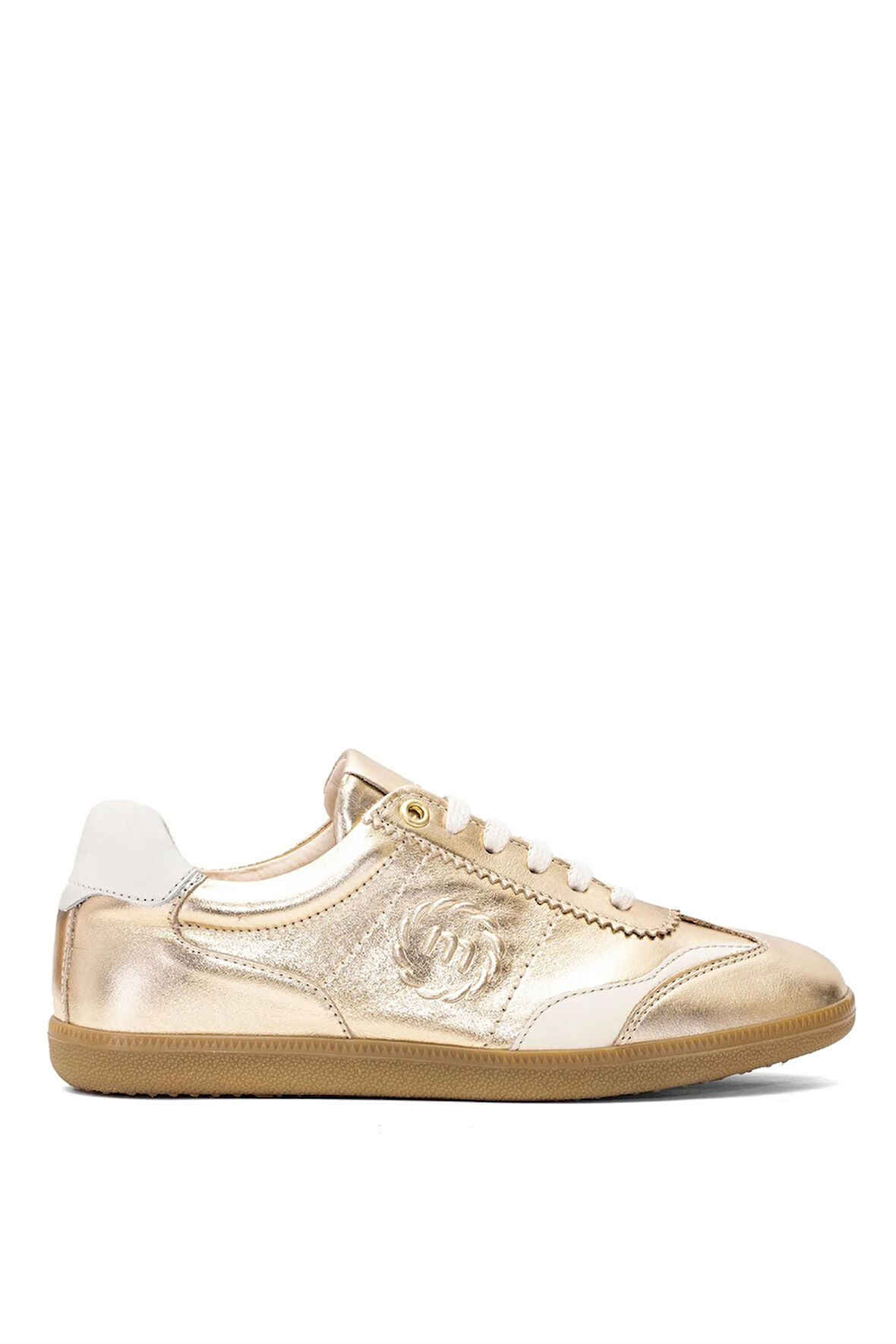 Mammamia D25YA-550 Kadın Hakiki Deri Klasik Sneaker Altın