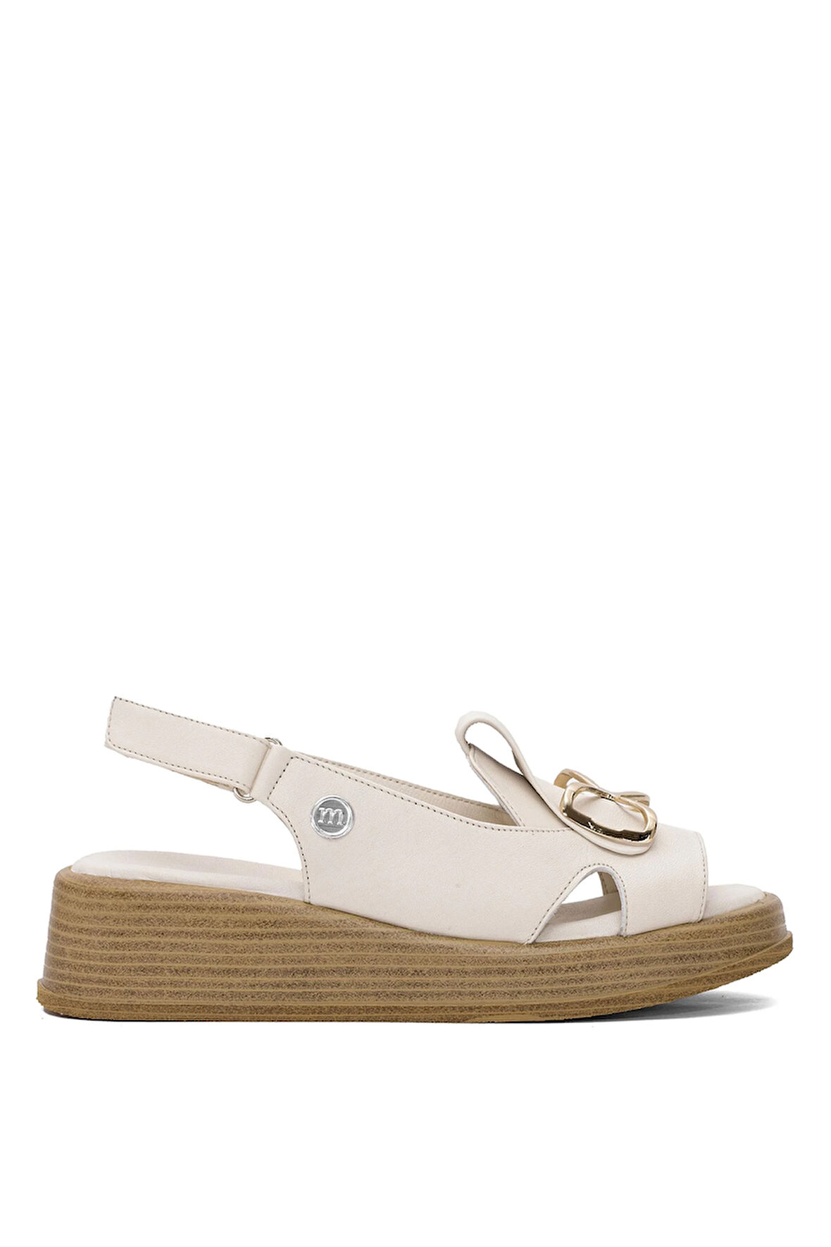 Mammamia D25YS-2780 Kadın Hakiki Deri Düz Sandalet Kemik