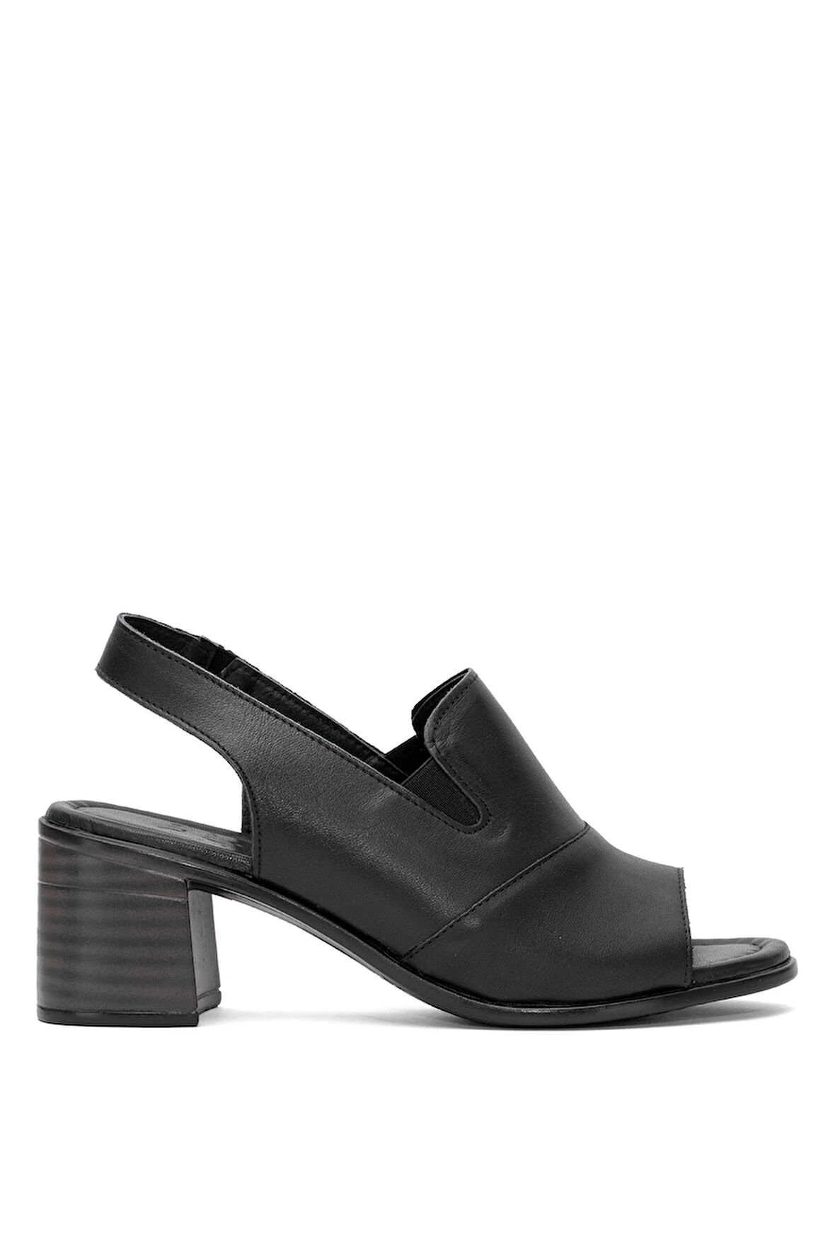Venüs 24381825Y Kadın Hakiki Deri Topuklu Sandalet Siyah