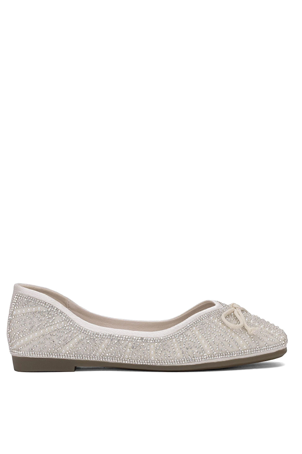 Guja 25Y377-2 Kadın Taşlı Babet Gümüş