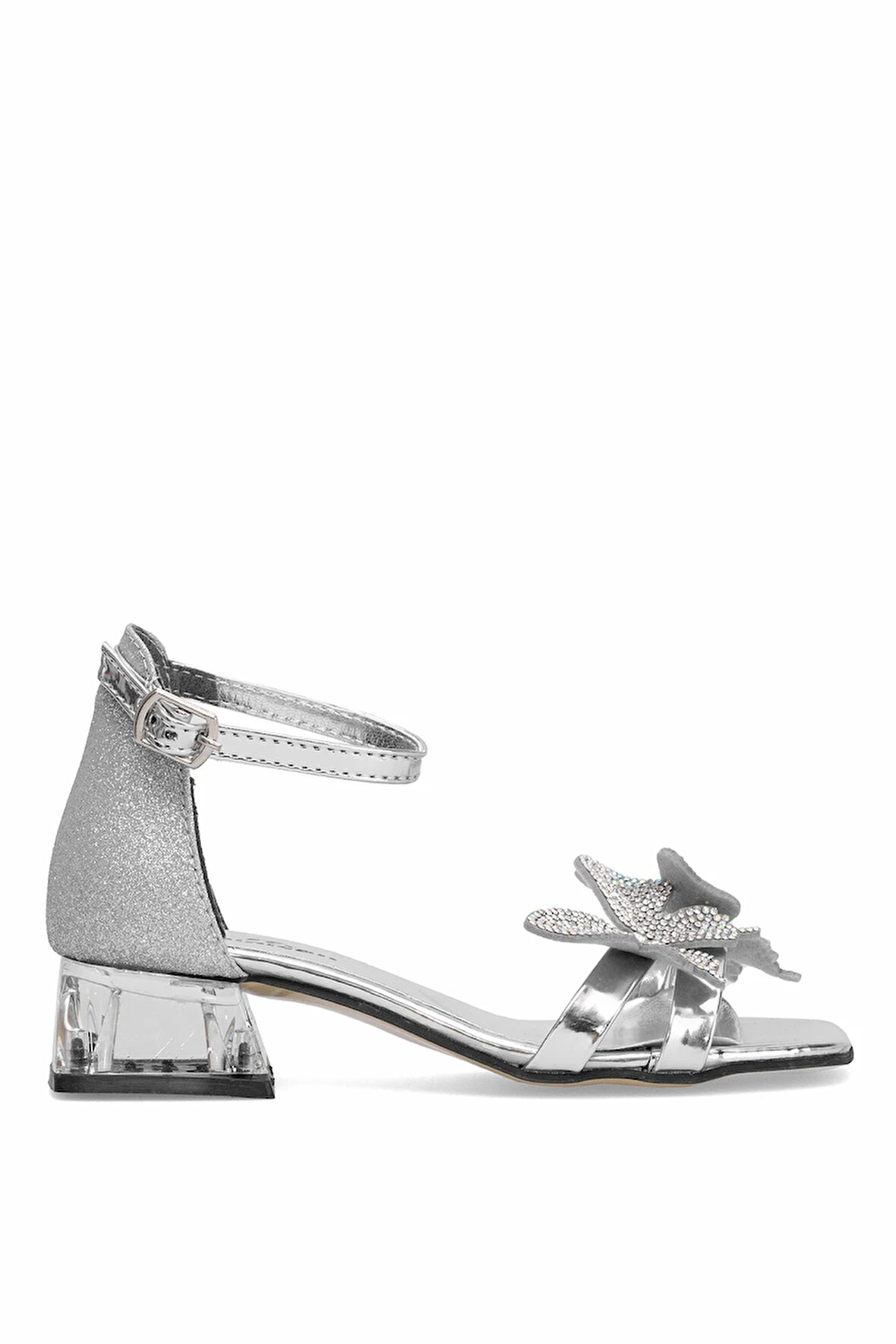 Elit BR-F-150-25Y Filet Kız Çocuk Abiye Ayakkabı Gümüş