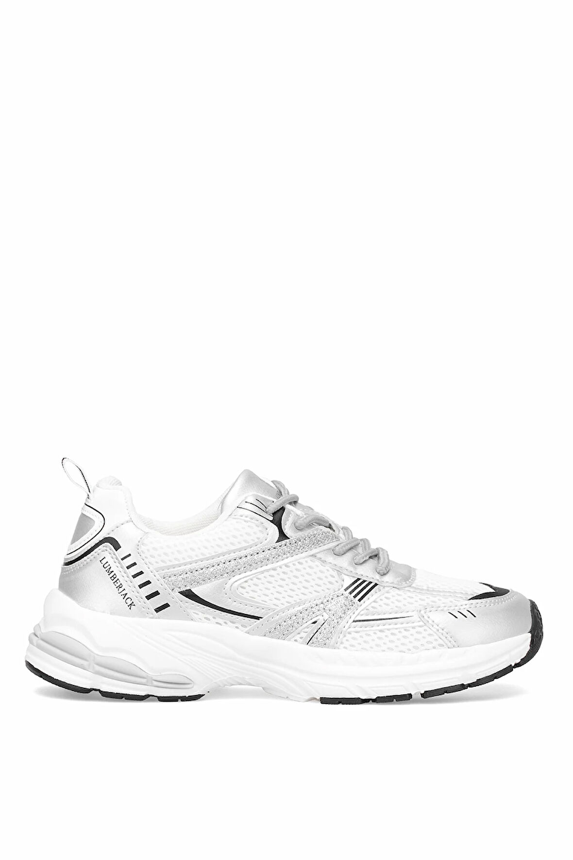 Lumberjack 101939240 5M Pentagon 5FX Kadın Klasik Sneaker Beyaz - Gümüş