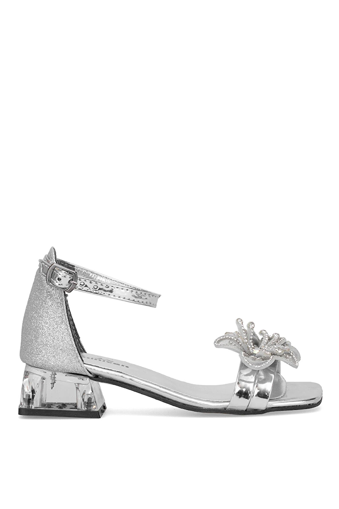 Elit BR-F-155-25Y Filet Kız Çocuk Abiye Ayakkabı Gümüş