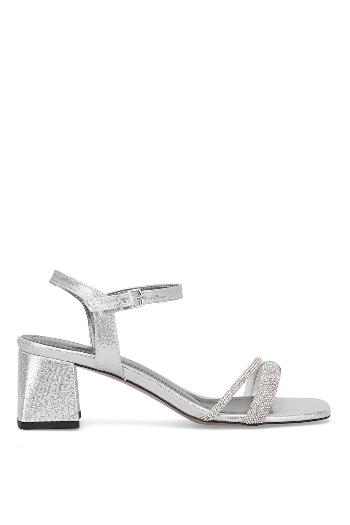 Elit PM08 K1004 Kadın Klasik Topuklu Ayakkabı Gümüş