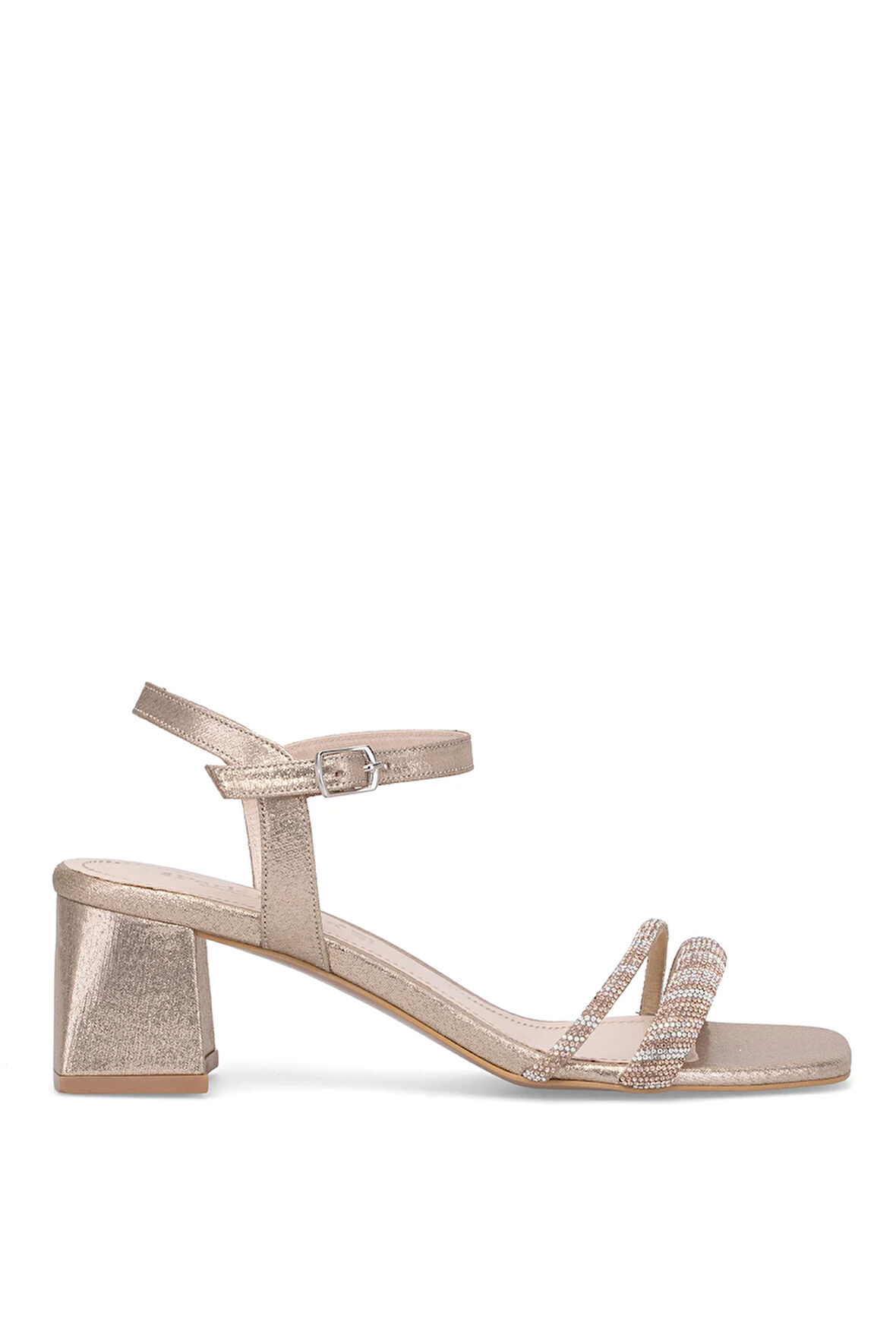 Elit PM08 K1004 Kadın Klasik Topuklu Ayakkabı Altın