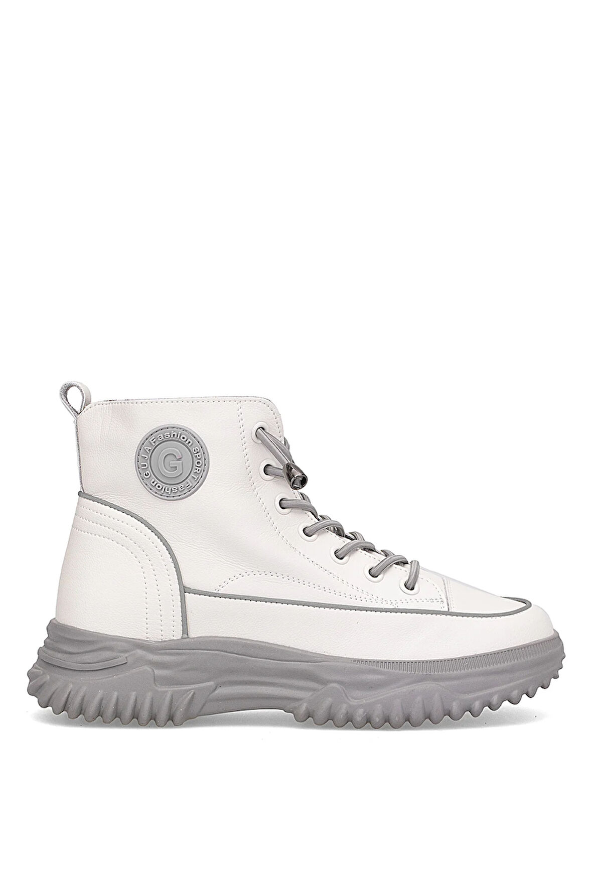 Guja 25K310-13 Kadın Hakiki Deri Sneaker Bot Gri