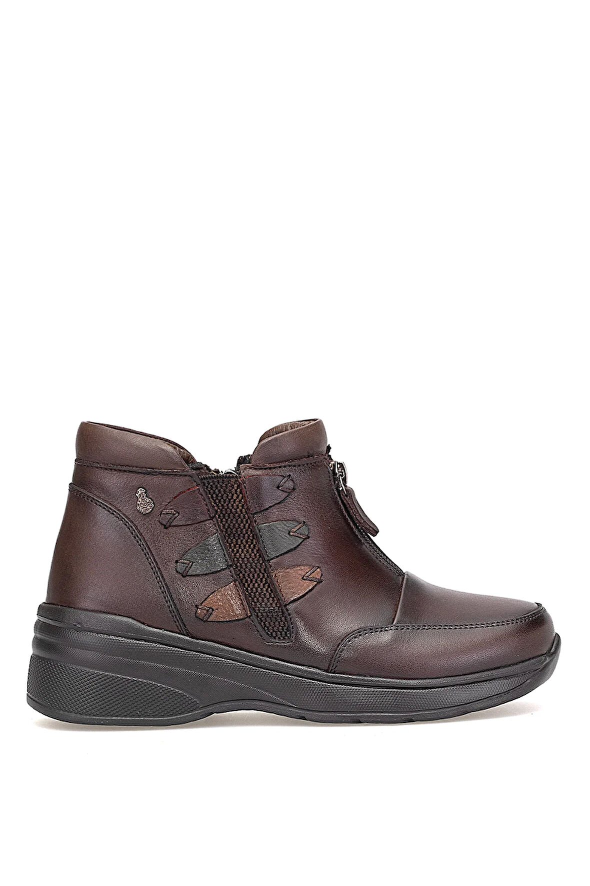 Elit ERLPLV1526-D-F Kadın Hakiki Deri Düz Bot Kahverengi