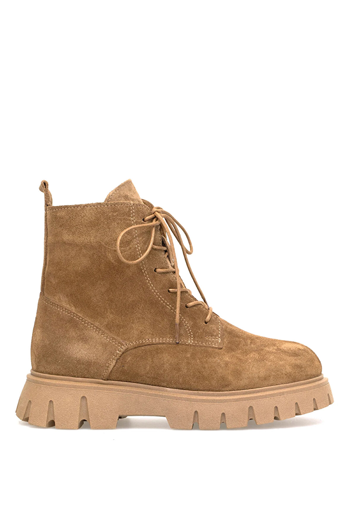 Elit Dravelle Kadın Hakiki Süet Deri Klasik Bot Camel