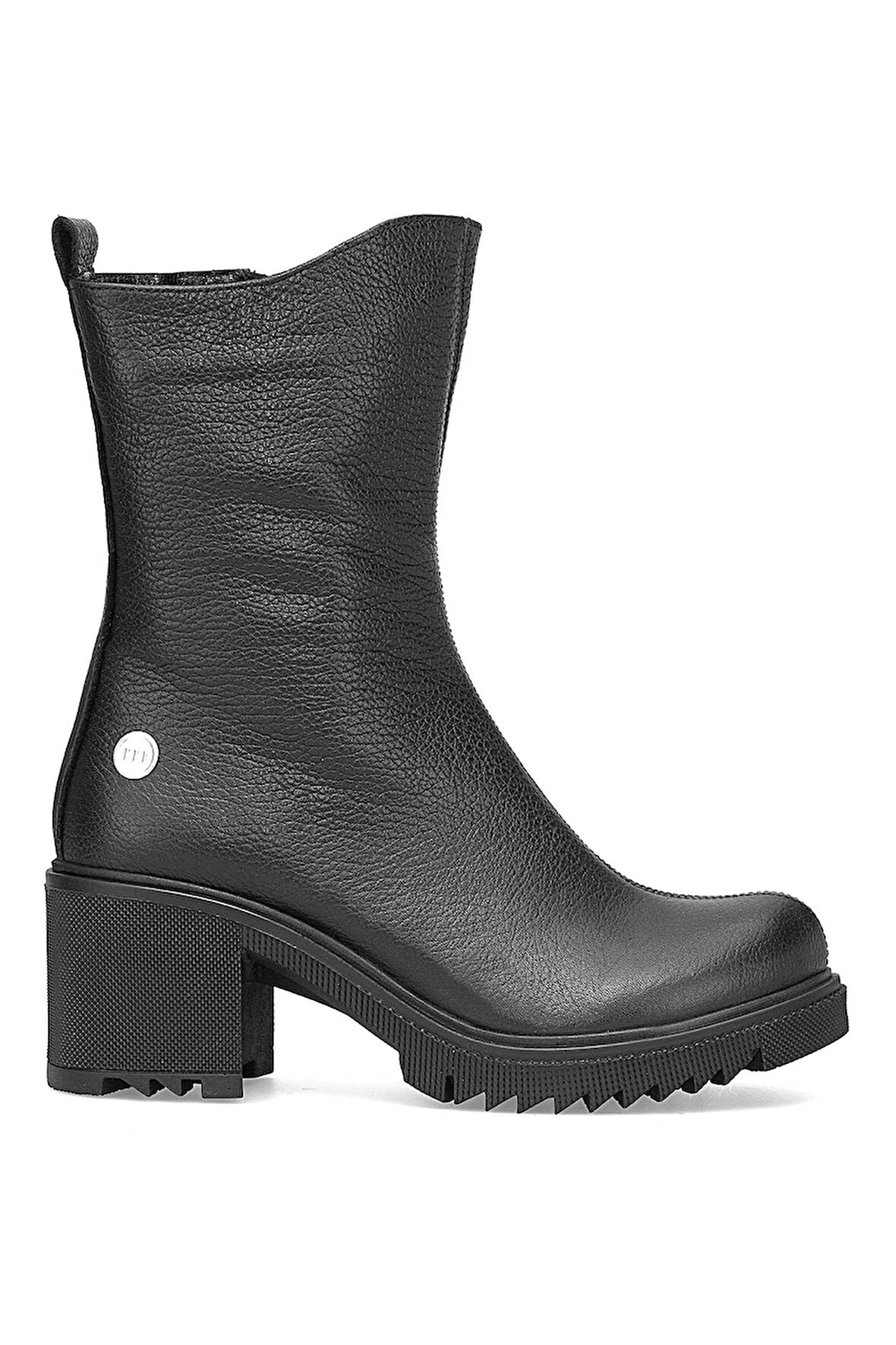 Mammamia D25KB-1700 Kadın Hakiki Deri Topuklu Bot Siyah