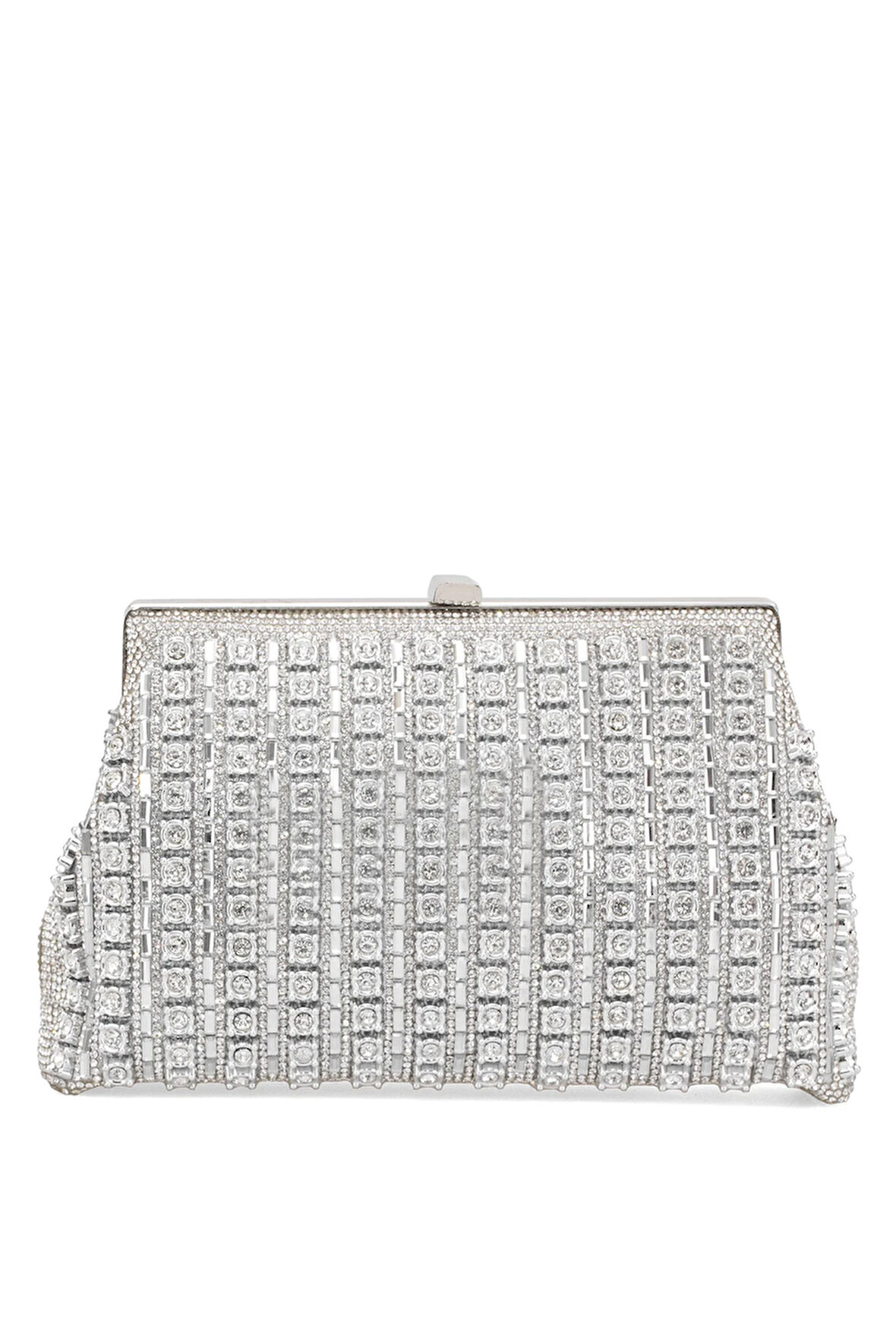 Guja 25KC1292 Kadın Taşlı Abiye Çanta Gümüş