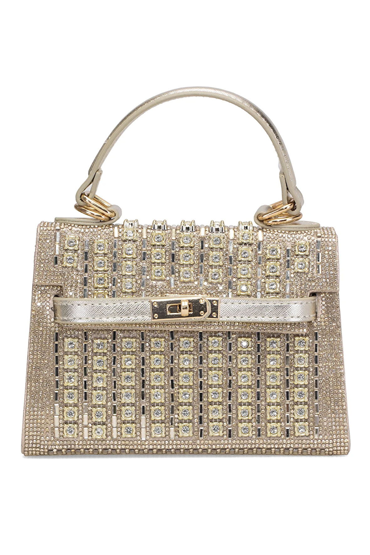 Guja 25YG585 Kadın Taşlı Abiye Çanta Altın