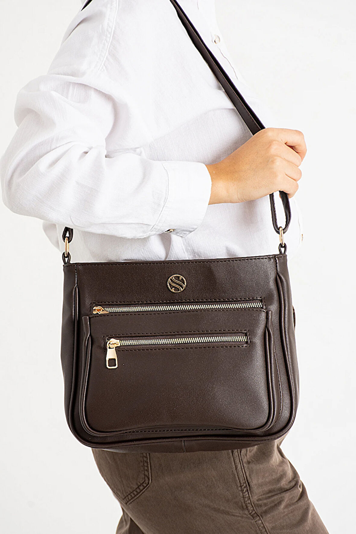 Elit 25KSNM1399 Kadın Omuz Çantası Kahverengi