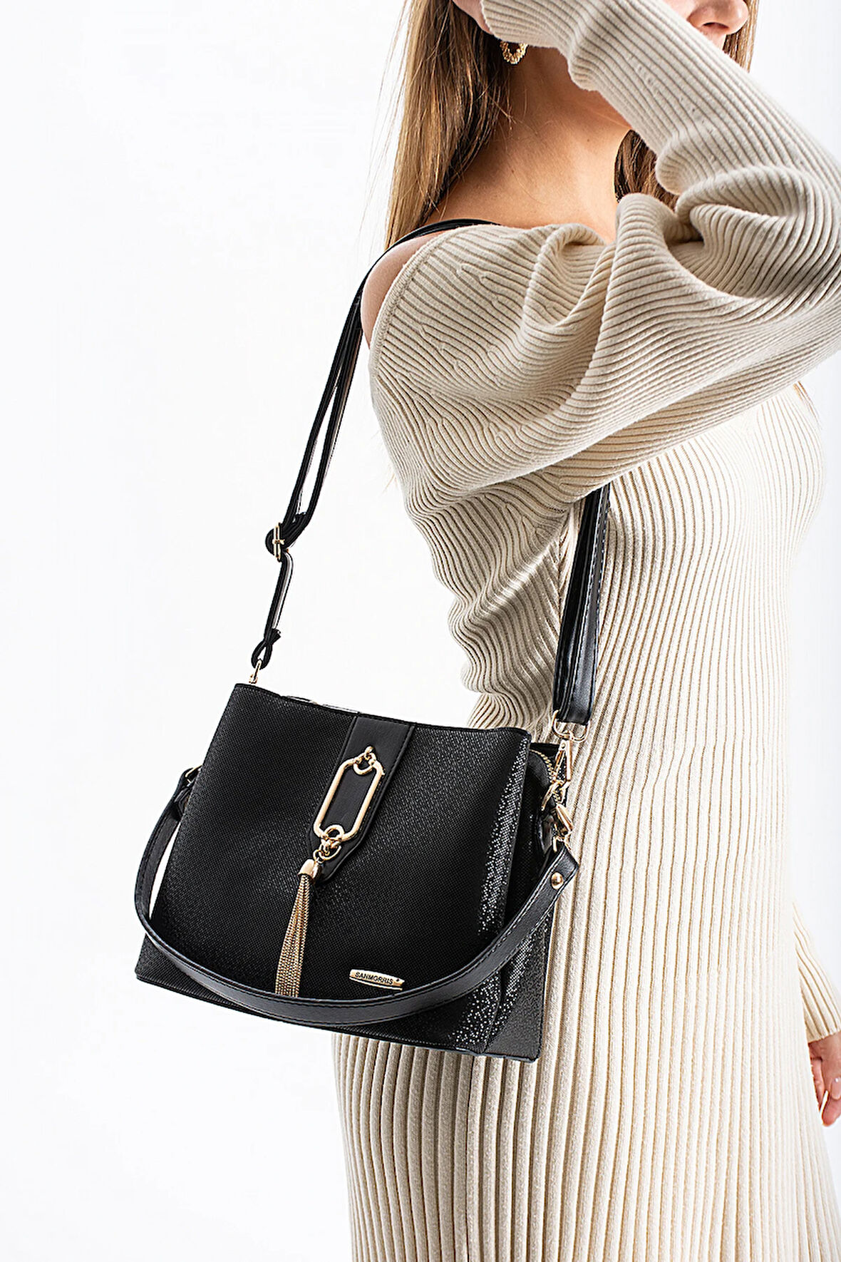 Elit 25KSNM1438C Kadın Omuz Çantası Siyah