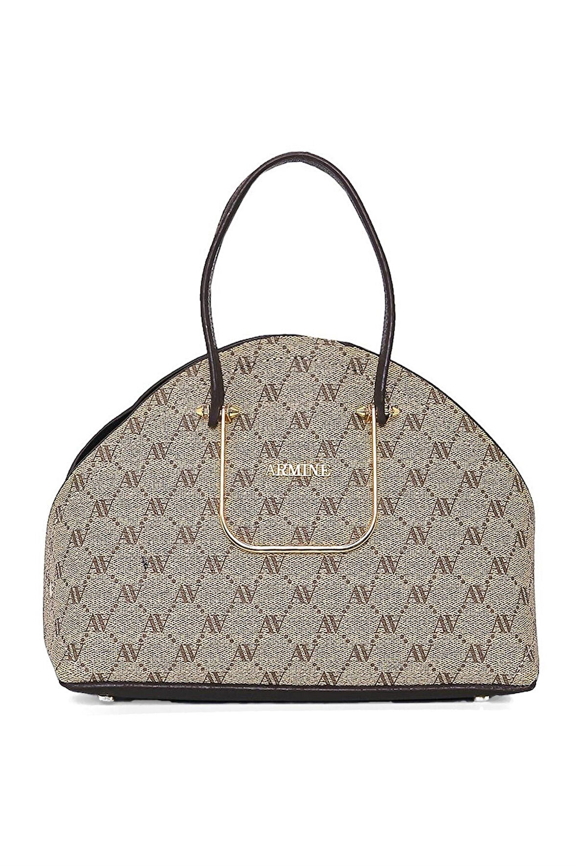 Armine 365 Kadın Omuz Çantası Vizon Baskılı