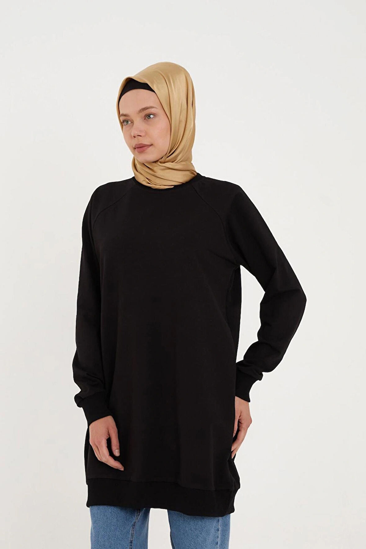 BİSİKLET YAKA SWEATSHIRT