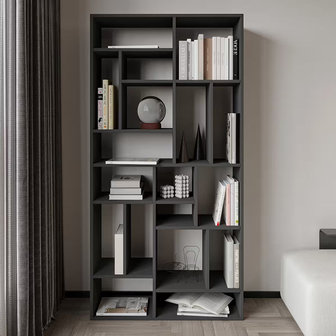 Nicola Kitaplık – 18 Raflı, Modern Kütüphane