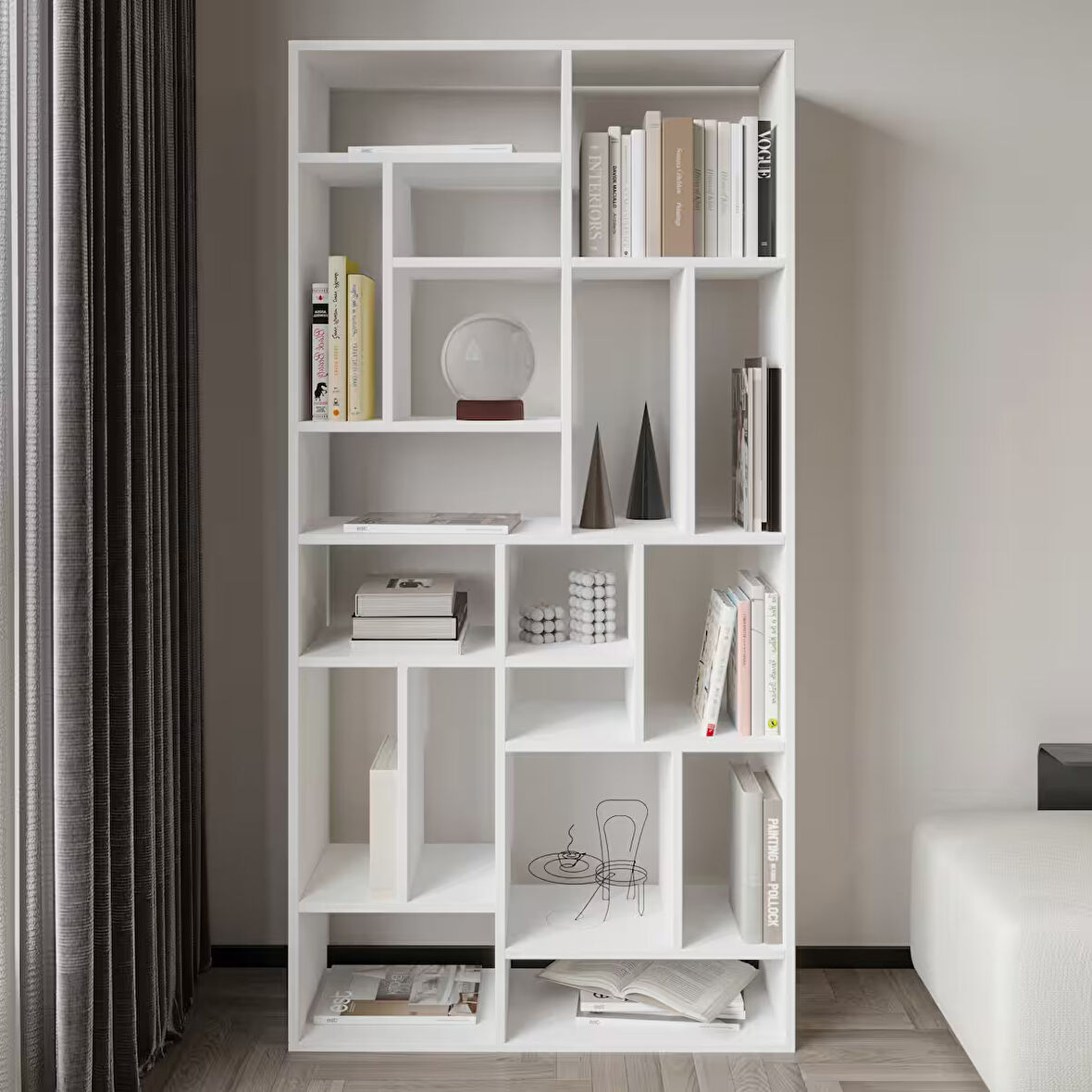 Nicola Kitaplık – 18 Raflı, Modern Kütüphane