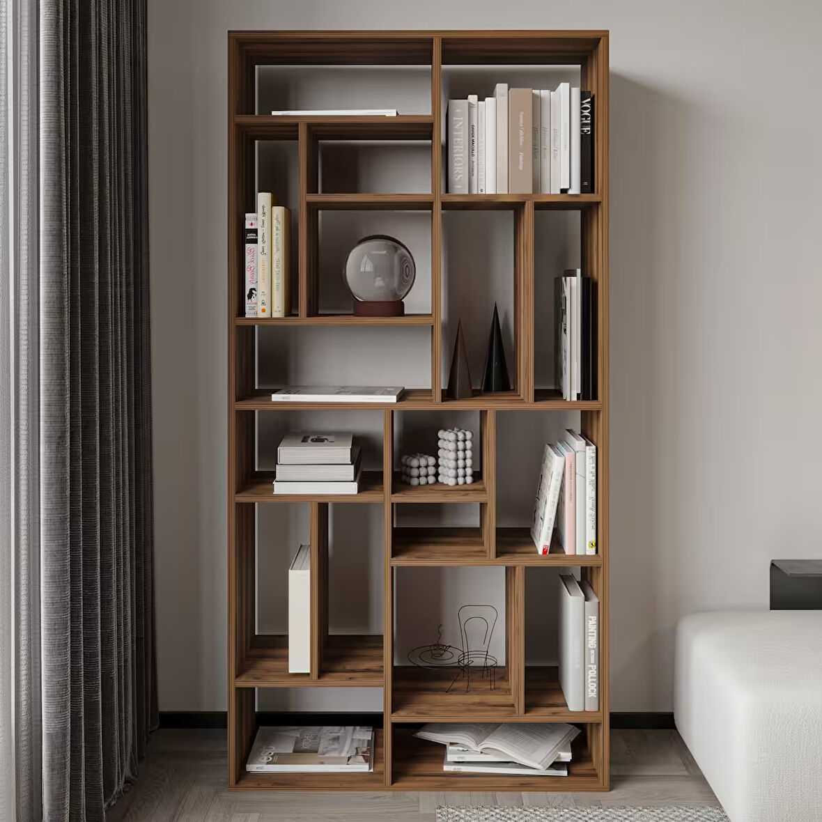 Nicola Kitaplık – 18 Raflı, Modern Kütüphane