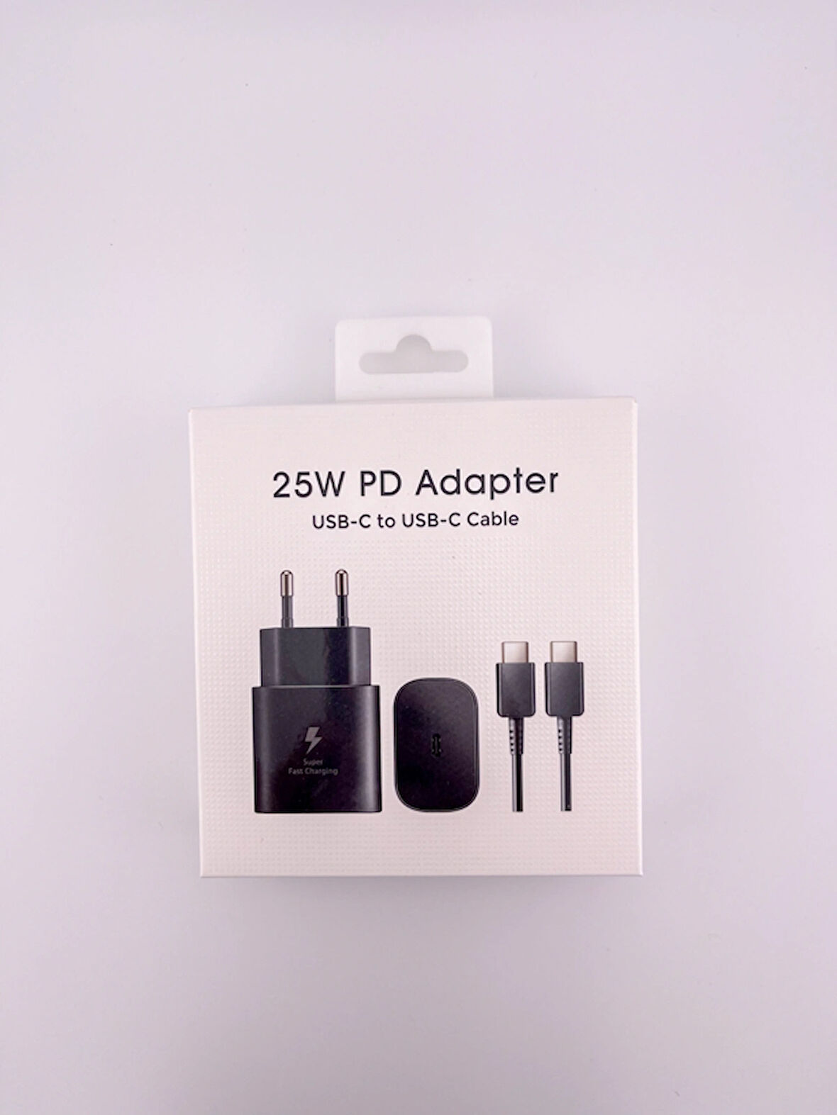 Galaxy A55 Uyumlu 25 Watt Hızlı Şarji Aleti Type-c Adaptör Ve Kablo - Beyaz