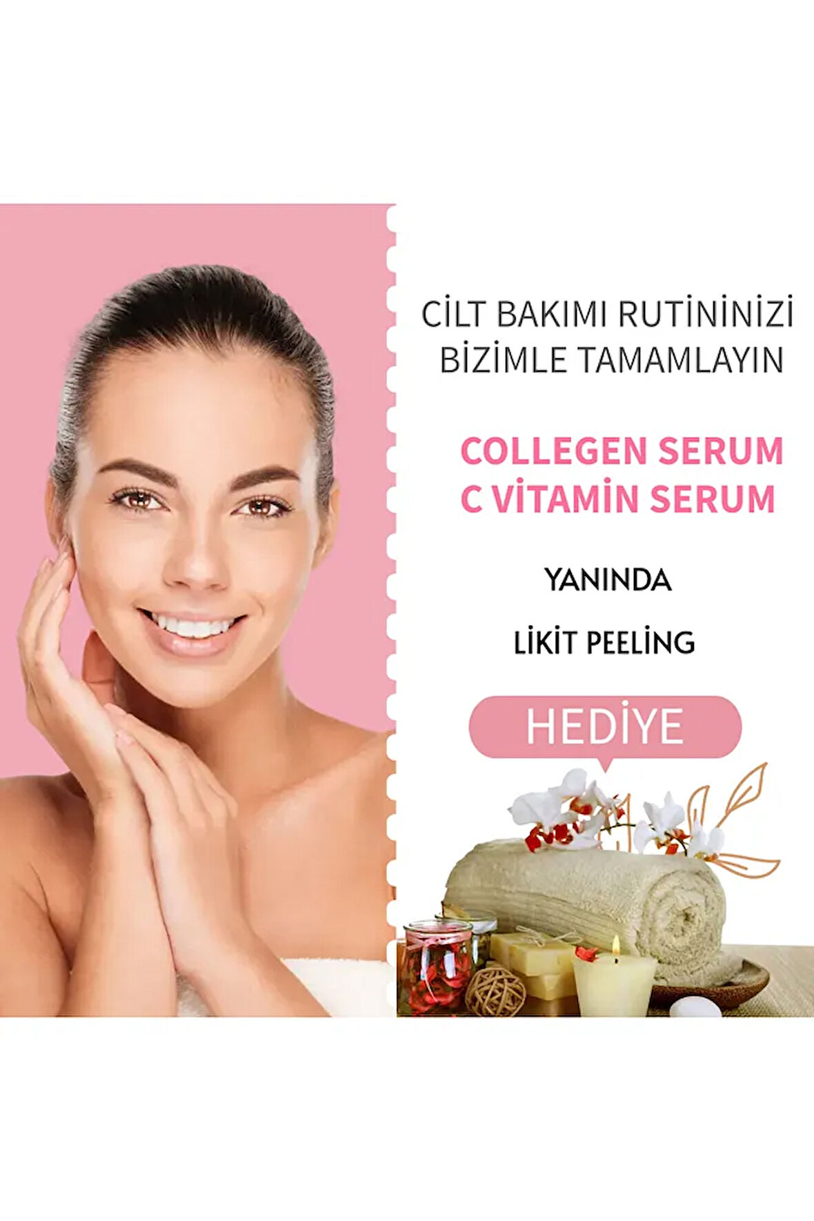 Kırışıklık Karşıtı Collagen Serum ve Vitamin C Serum - YÜZ YIKAMA KÖPÜĞÜ HEDİYE