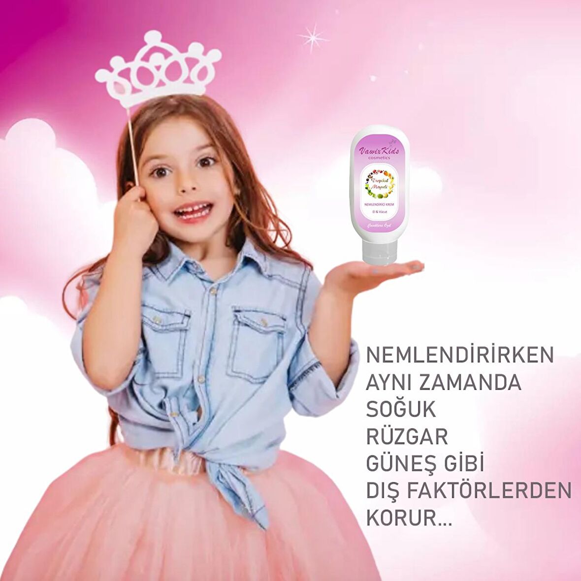 Vawix Kids  Tropical Kokulu Çocuk Bakım Kremi - 125 ML.