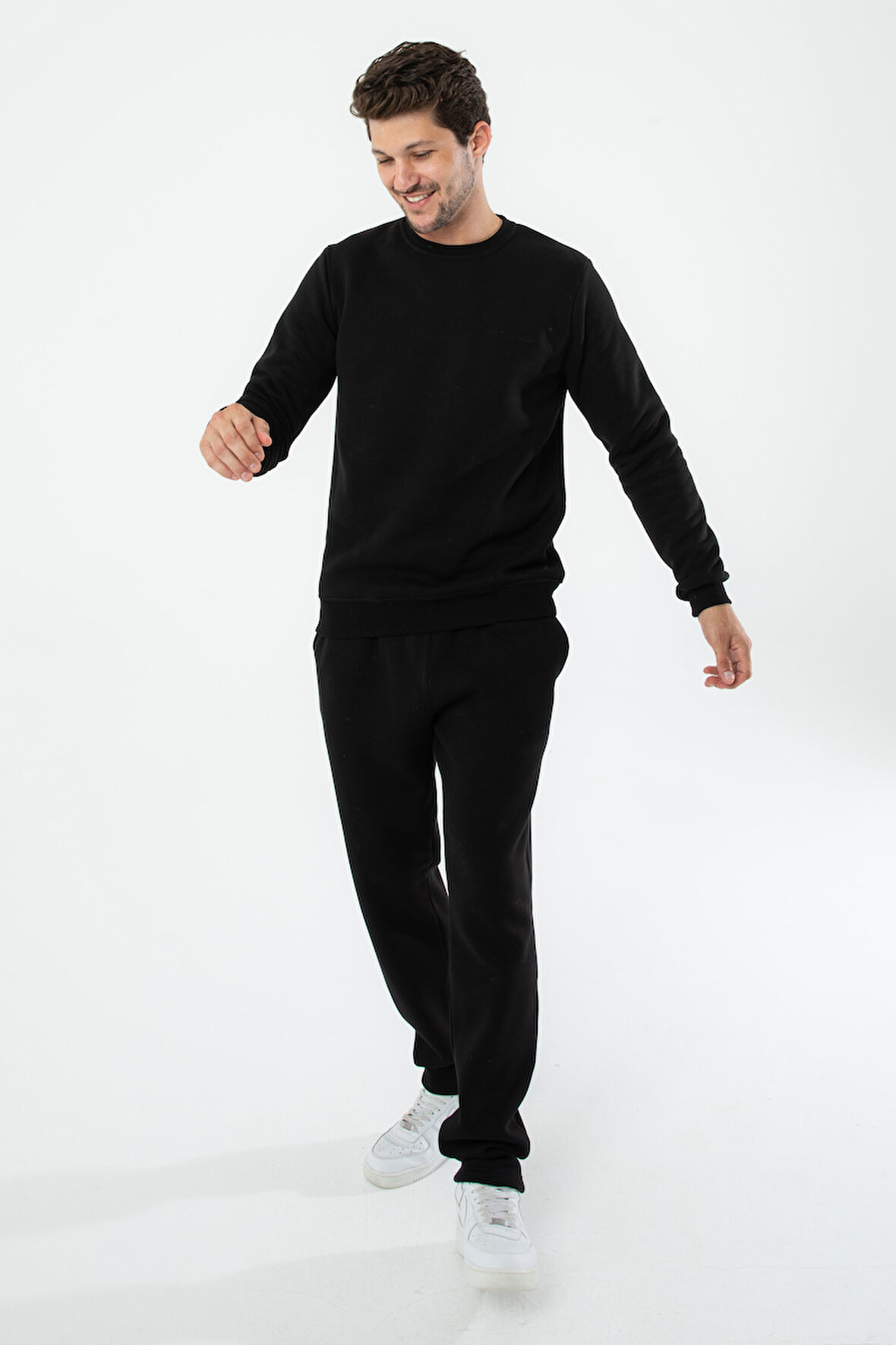 Marshall Erkek Pamuklu Içi Polarlı Nakışlı Relaxed  Eşofman Takımı