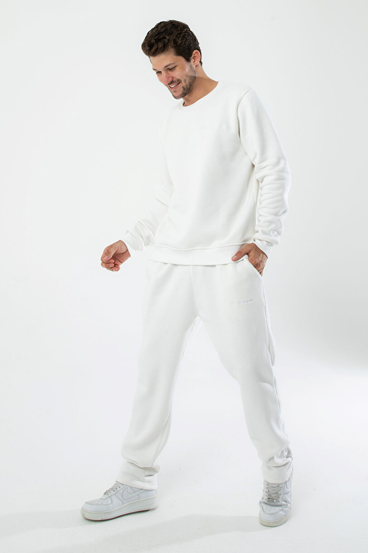 Marshall Erkek Pamuklu Içi Polarlı Nakışlı Relaxed  Eşofman Takımı