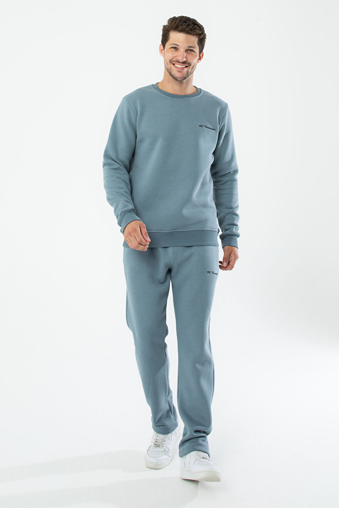 Marshall Erkek Pamuklu Içi Polarlı Nakışlı Relaxed  Eşofman Takımı