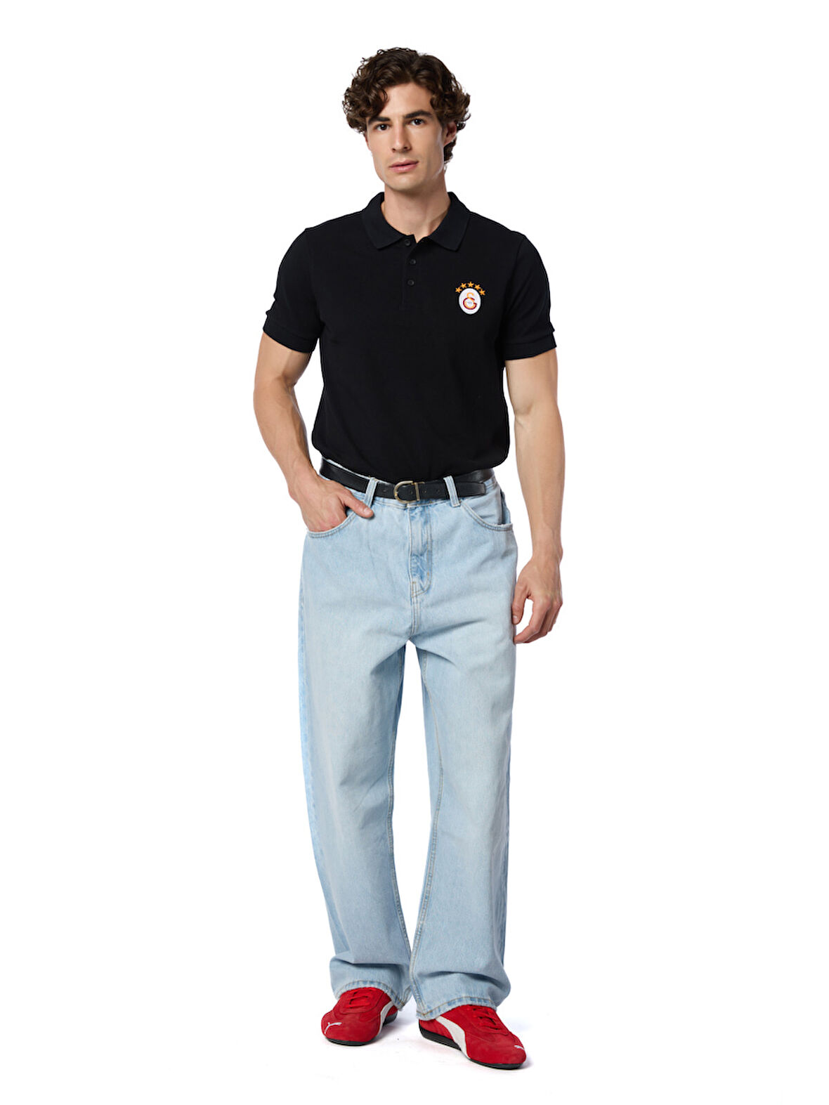 Galatasaray 5 Yıldız Klasik Logo Polo T-shirt E251403