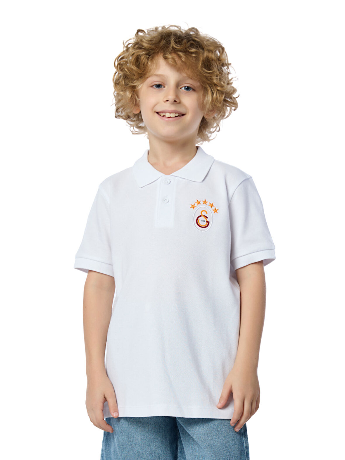 Galatasaray 5 Yıldız Klasik Logo Polo Çocuk T-shirt C251403