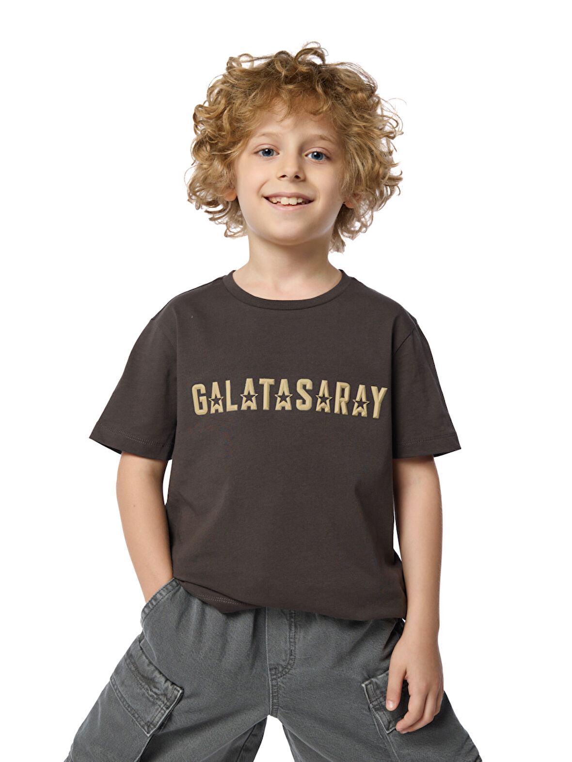 Galatasaray 5 Yıldız Detaylı Çocuk T-shirt C251399
