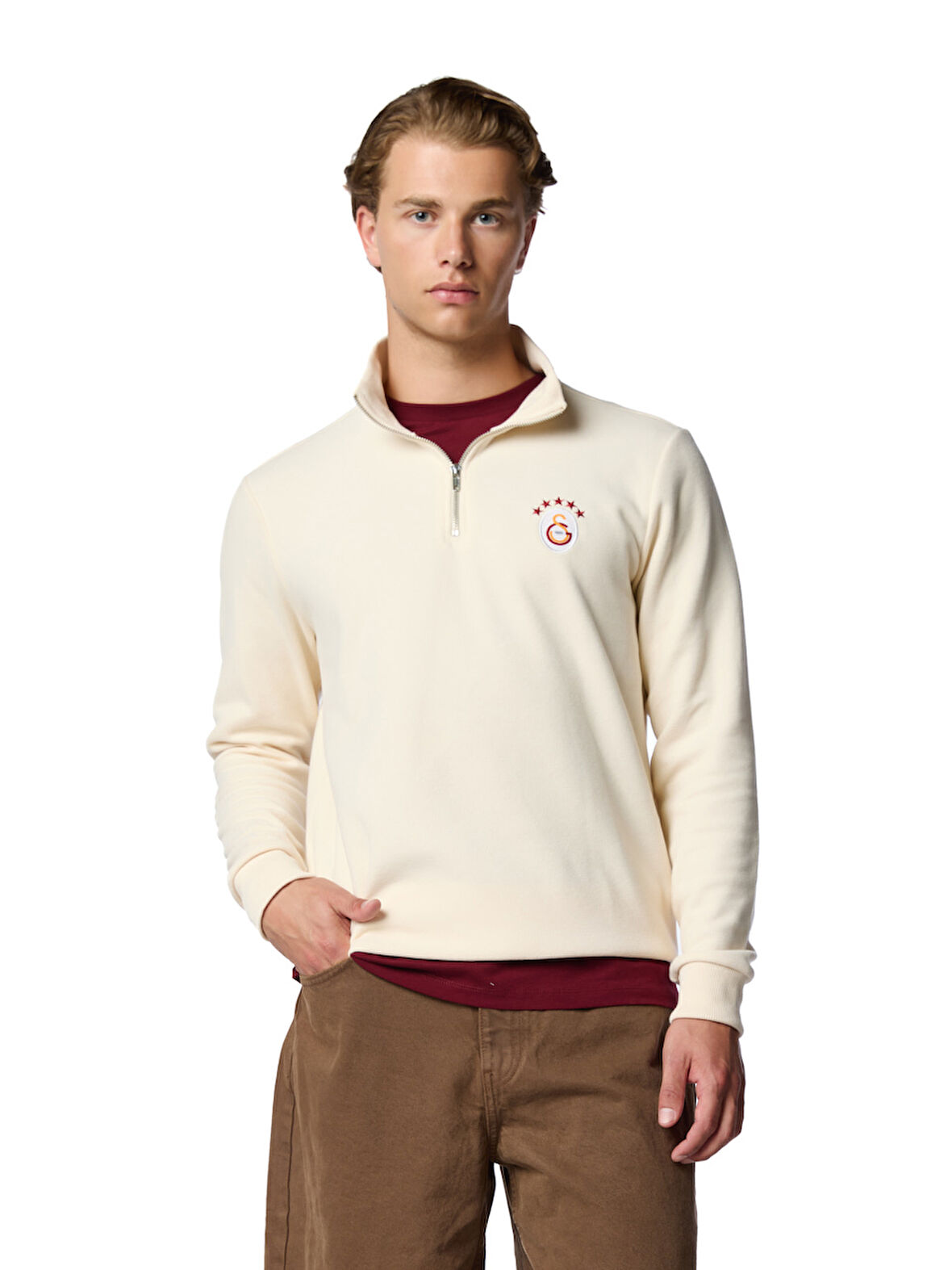 Galatasaray 5 Yıldız Yarım Zip Sweat E251404