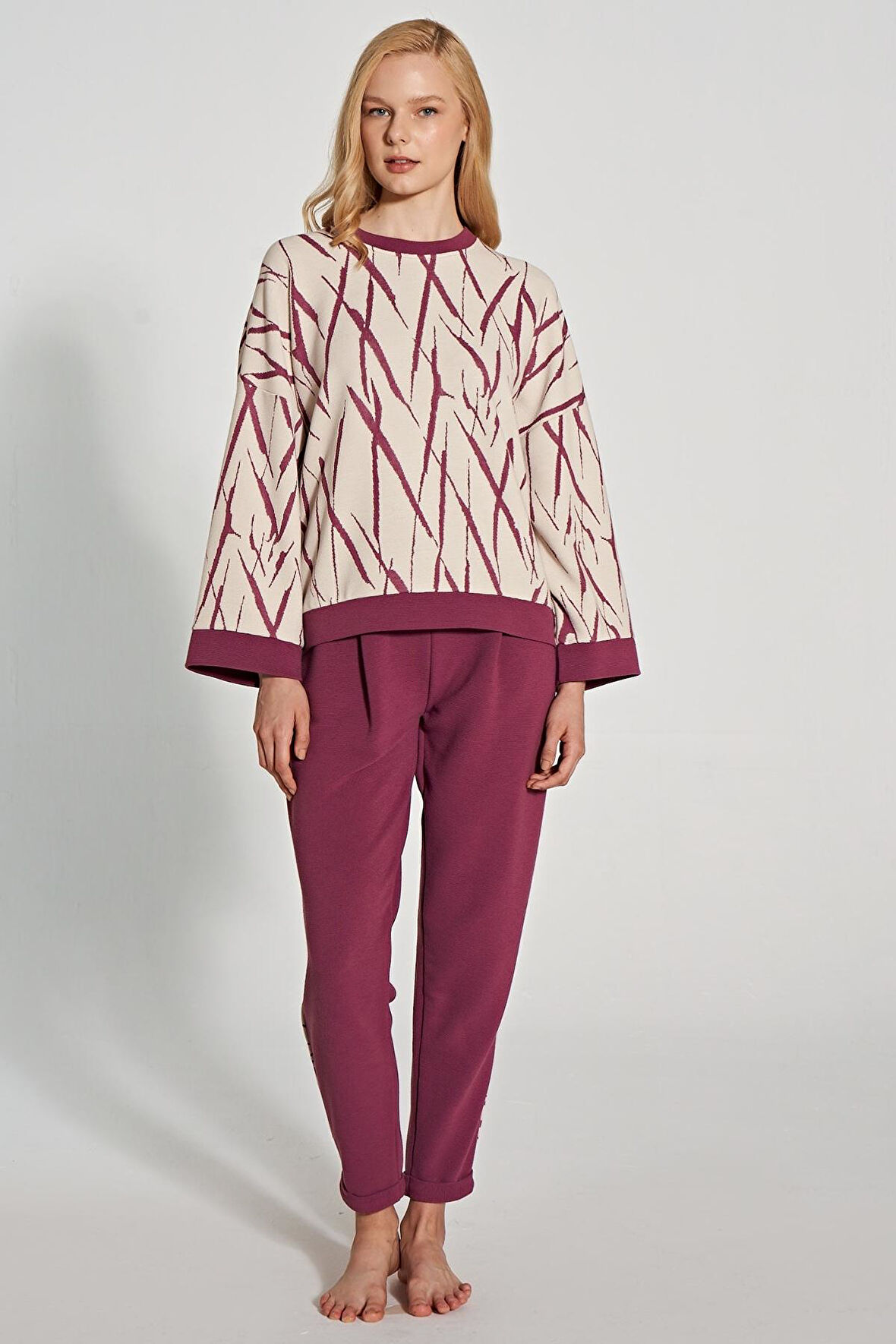 Feyza Kadın Uzun Kol Pijama Takım 5112