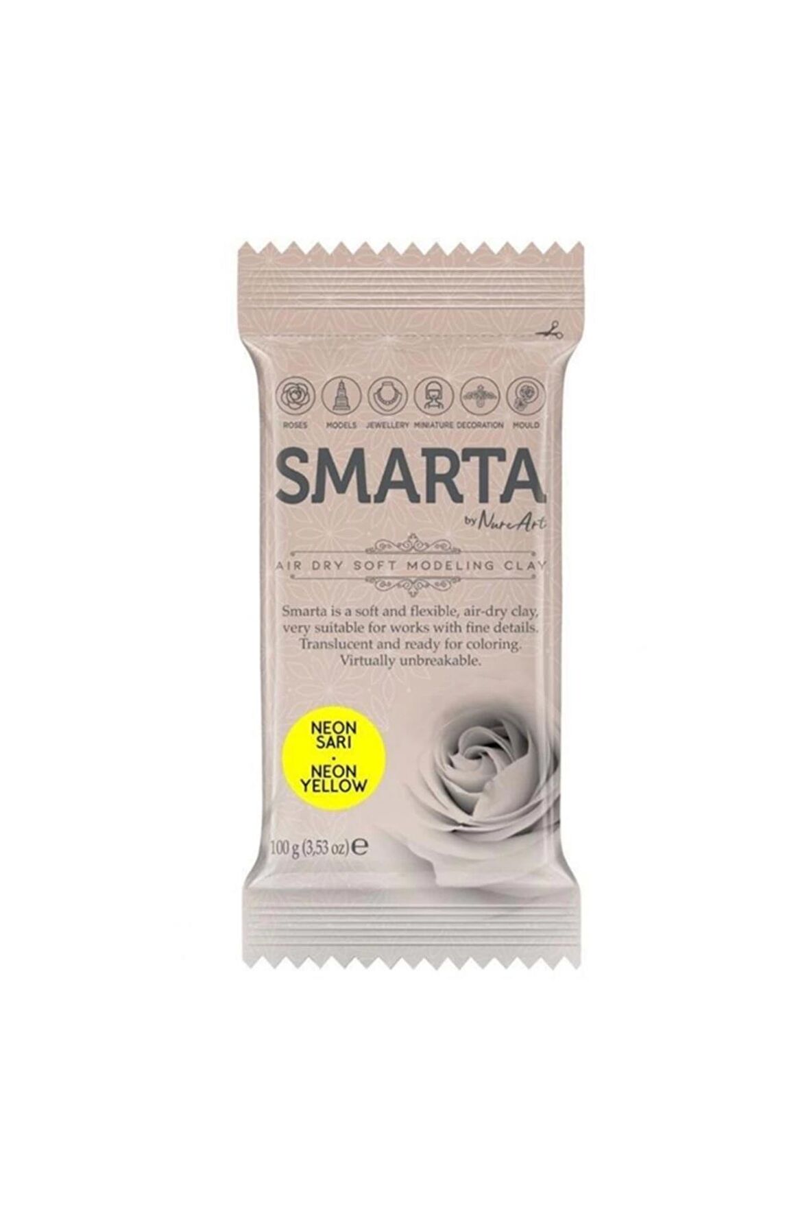 SMARTA MODELLEME KİL HAMURU 100 GR NO:24 NEON SARI ( NEON YELLOW)