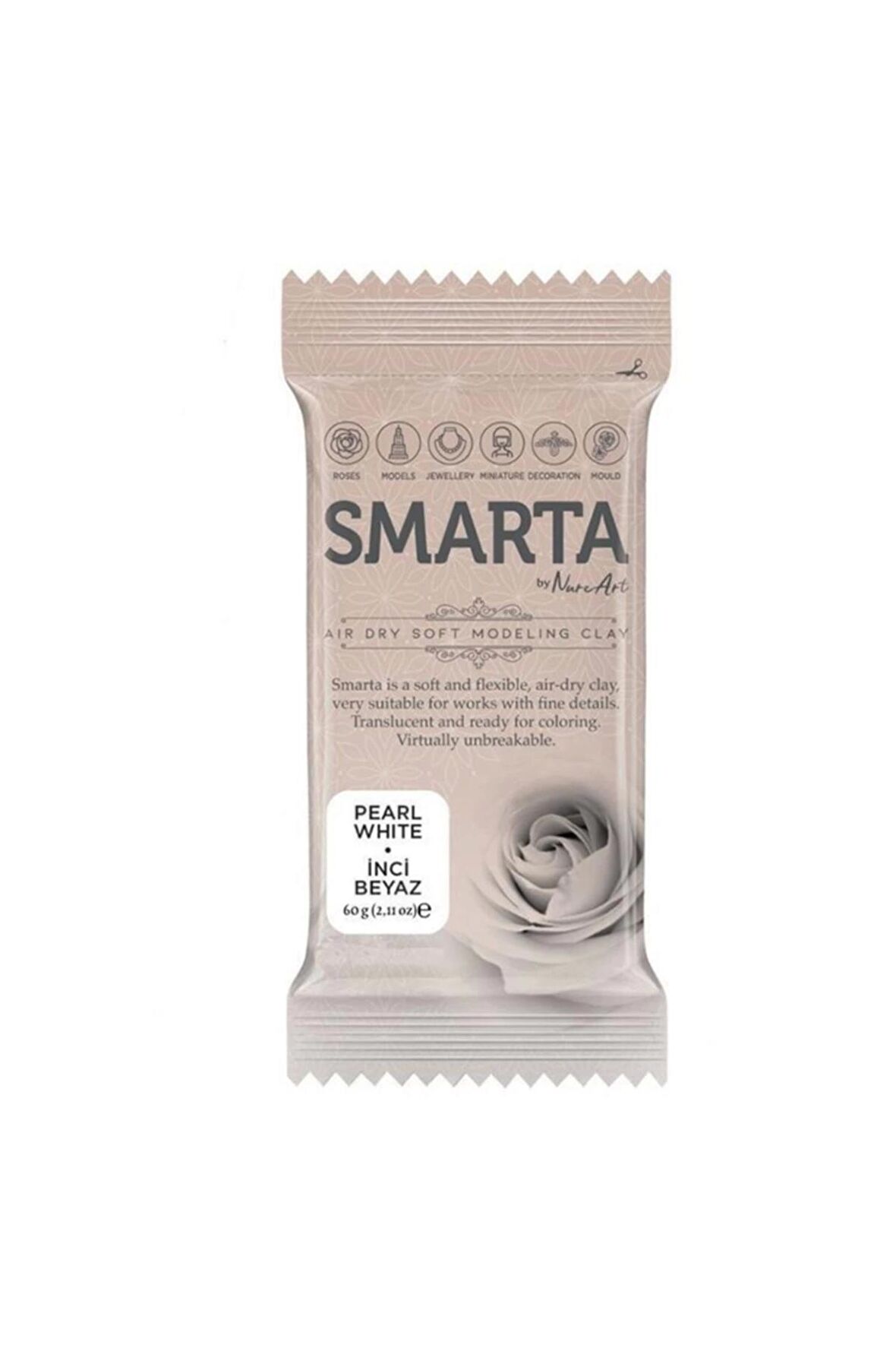 SMARTA MODELLEME KİL HAMURU 60 GR NO:29 METALİK BEYAZ İNCİ (PEARL WHITE)