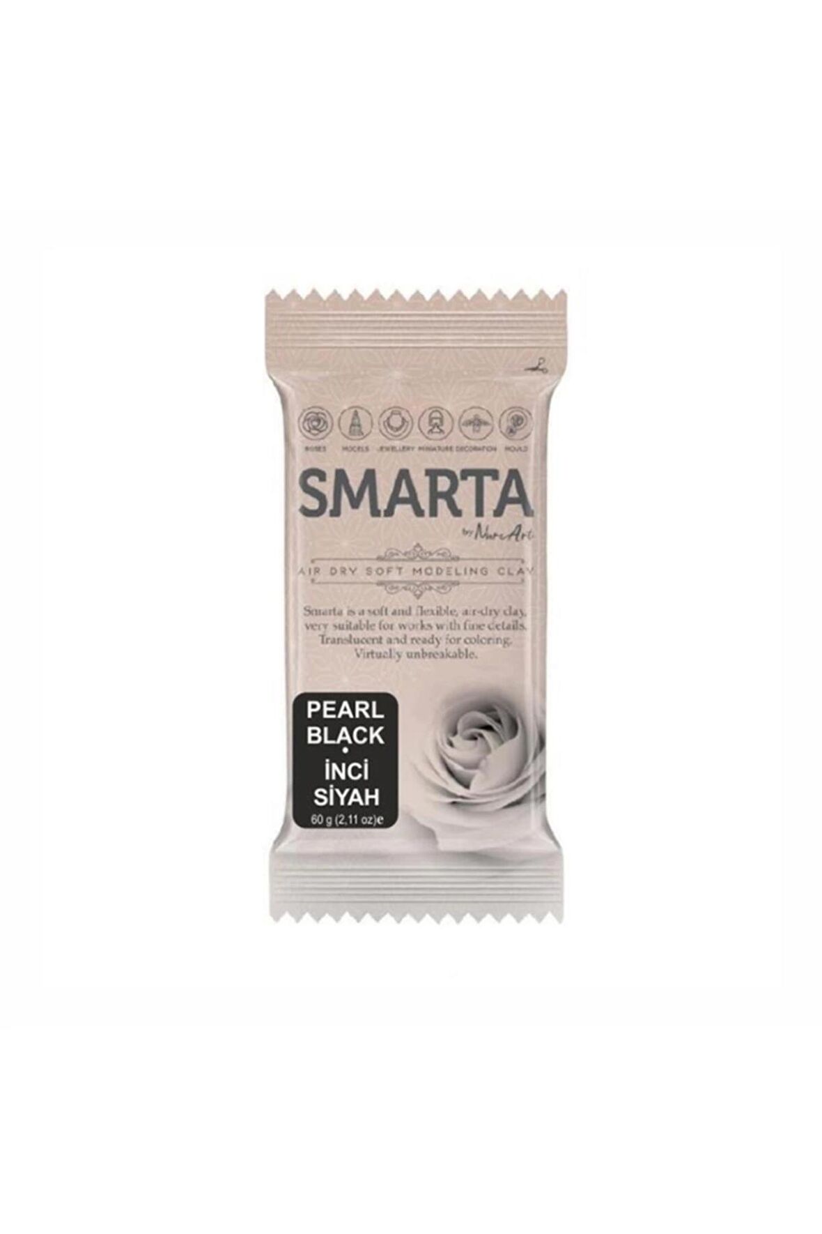 SMARTA MODELLEME KİL HAMURU 60 GR NO:30 METALİK SİYAH İNCİ (PEARL BLACK)