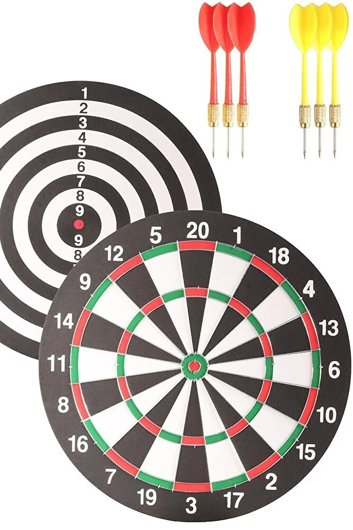 Dart Seti 43 cm (17 İnç) + 6 Dart Oku (6 Gr) Hedef Tahtası
