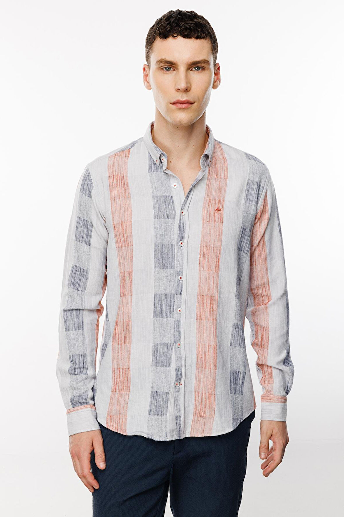 Erkek Kiremit Dynamic Fit Üst Gömlek