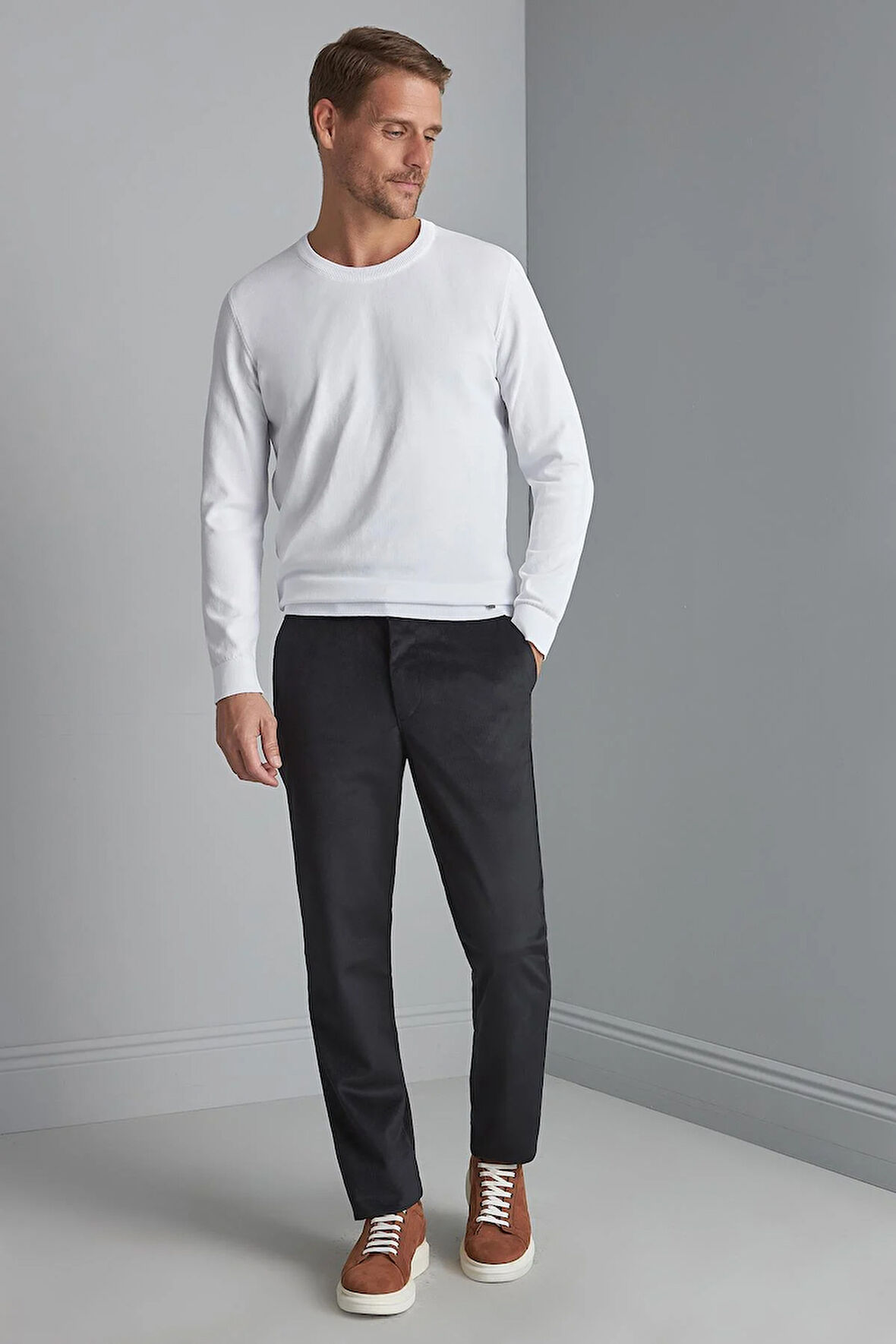 Erkek Siyah Regularfit / Rahat Kalıp  Pantolon