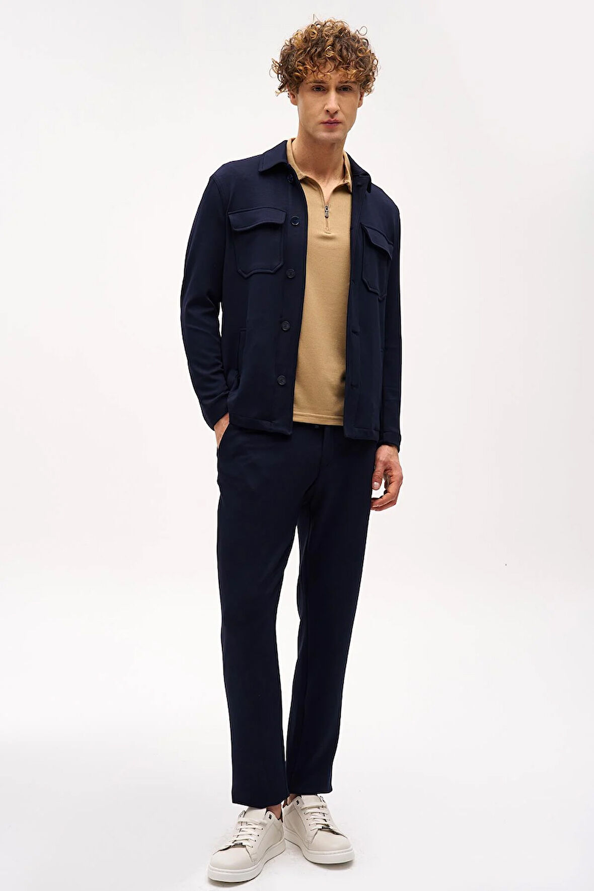 Erkek Lacivert Slim Fit / Dar Kalıp  Takım Elbise