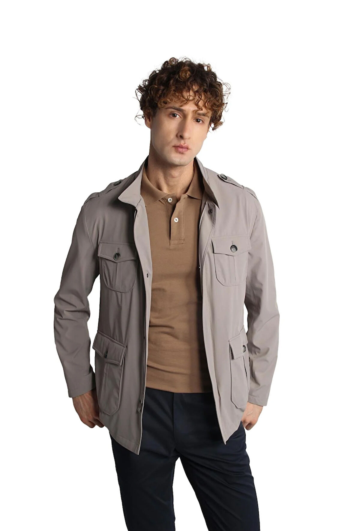 Erkek Gri   Baharlık Mont