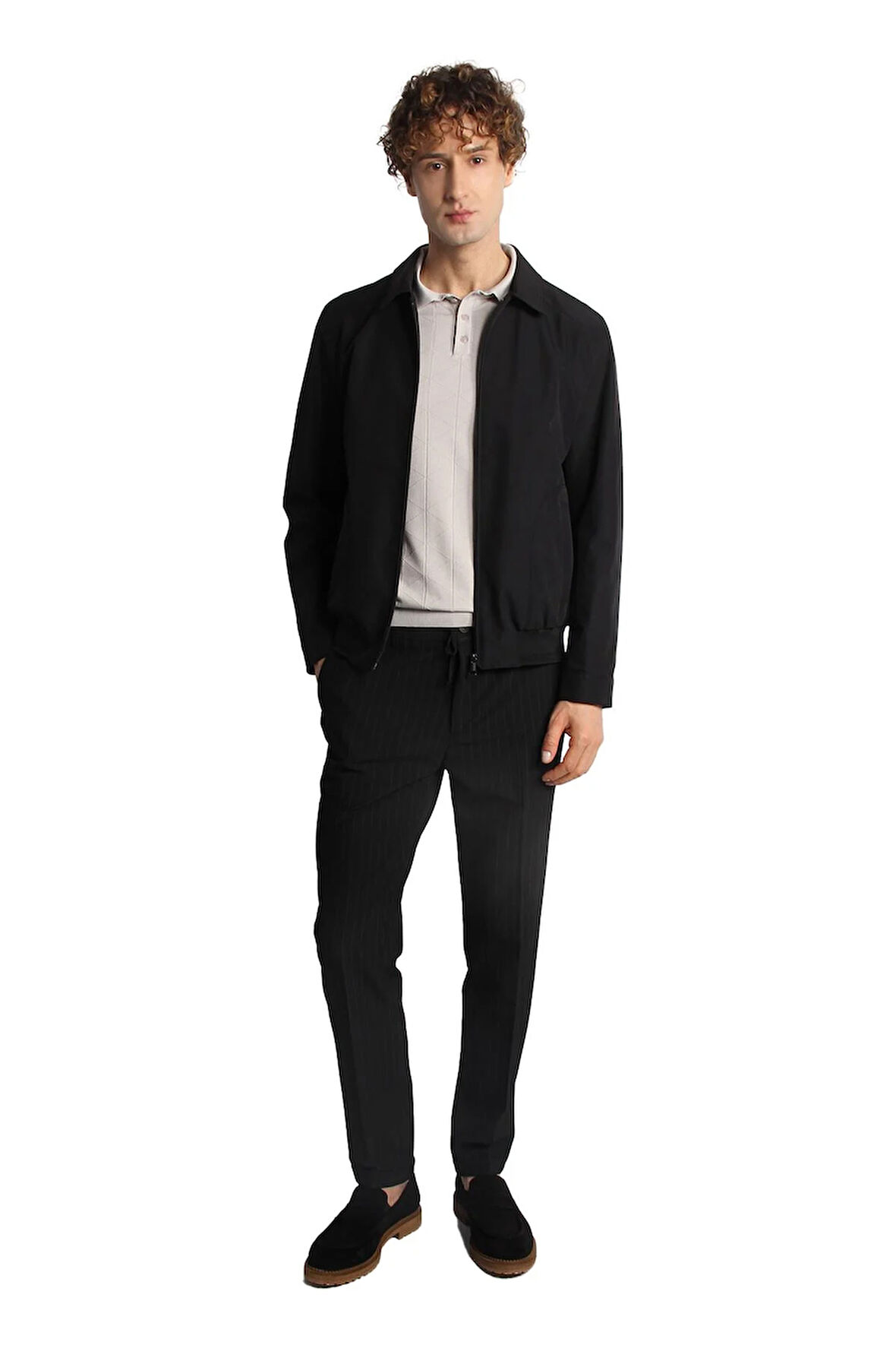 Erkek Siyah   Baharlık Mont