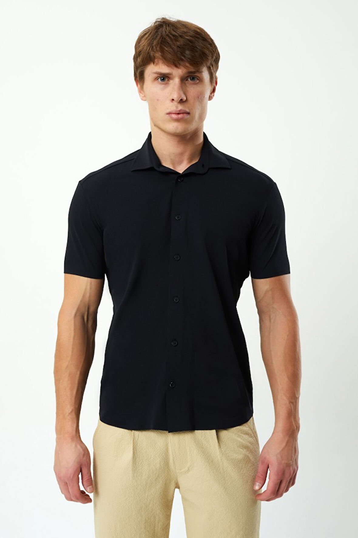 Exuma Erkek Siyah Pike Gömlek