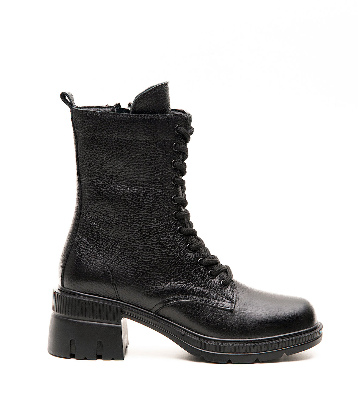 Hakiki Deri Topuklu Kaymaz Taban Kadın Postal Bot