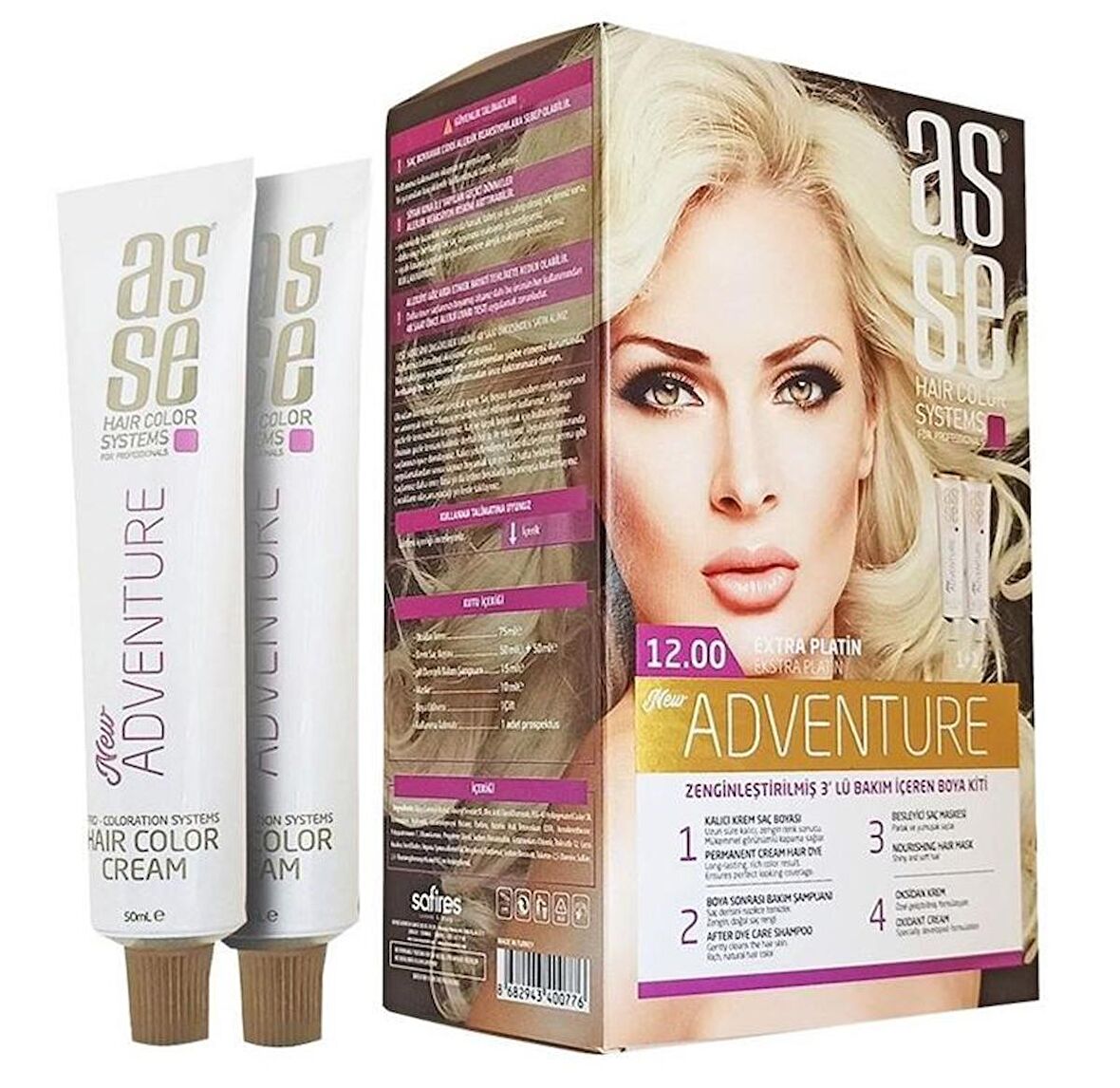 Asse Set Boya 12.00 Extra Platin Saç Boyası 8682943400776