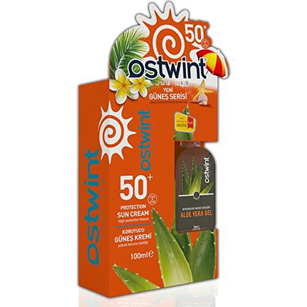 Ostwint Güneş Kremi SPF50 100 ml + Alovera Jel 100 ml Hediye