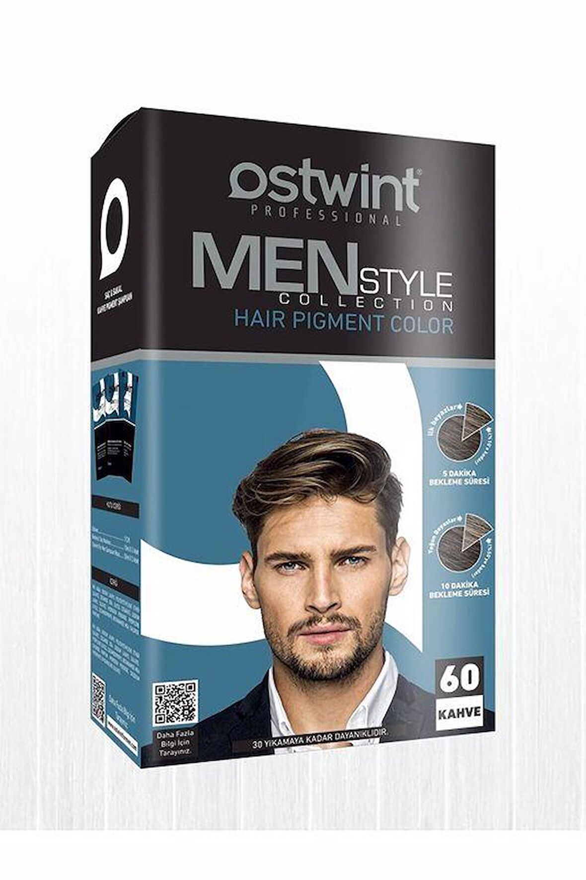 Ostwint Men Pigment Color Beyazlık Giderici Şampuan Boya - 60 Kahve