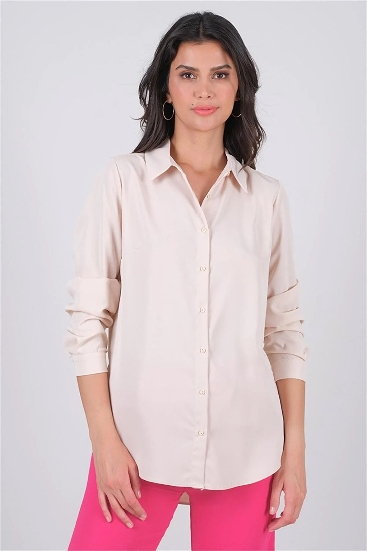 Anastacia Klasik Gömlek BEJ