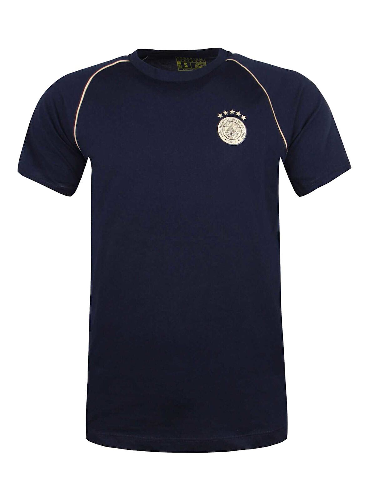 ERKEK 5 YILDIZ BİYELİ GOLD LOGO TSHIR