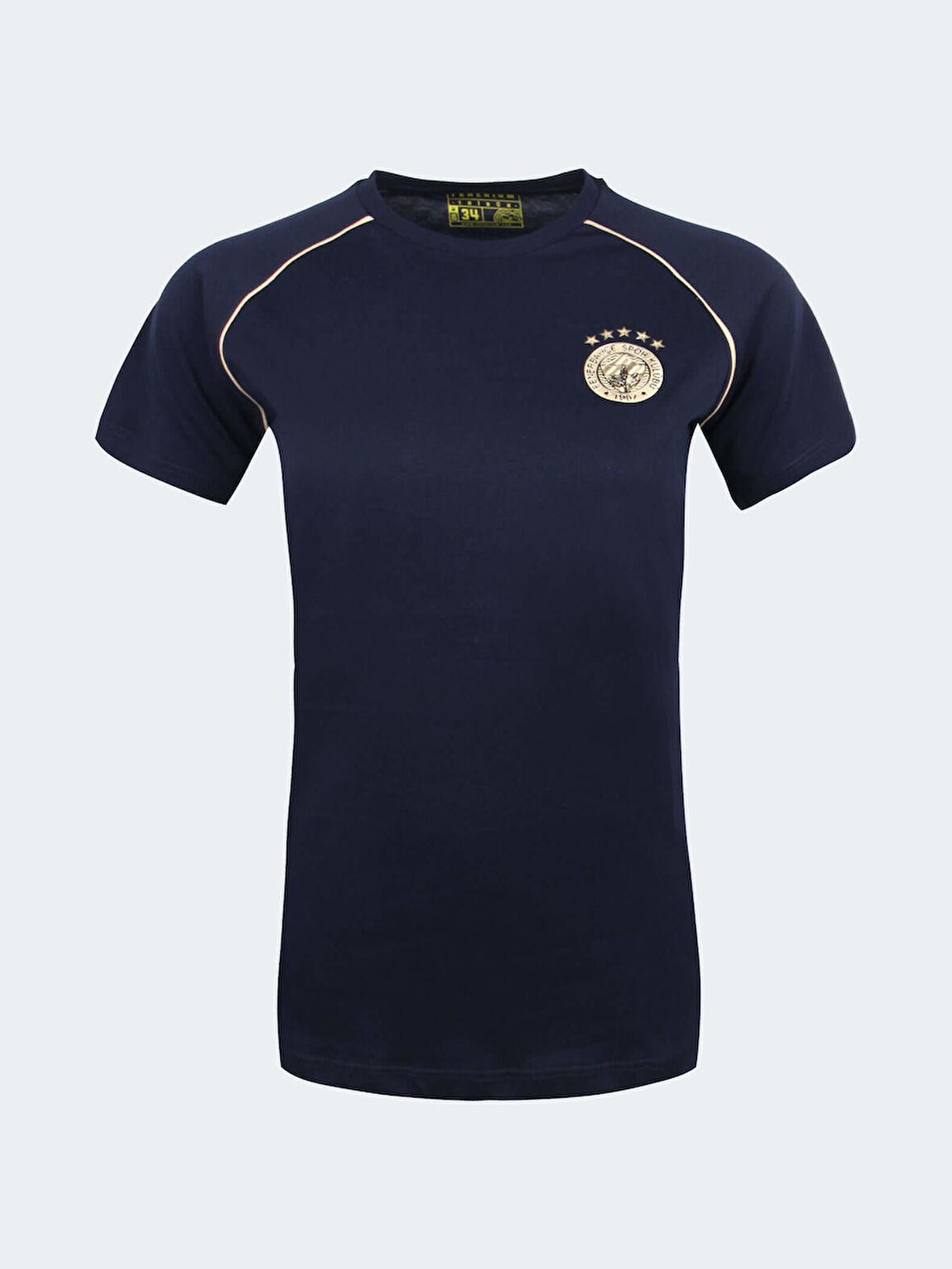 KADIN 5 YILDIZ BİYELİ GOLD LOGO TSHIR